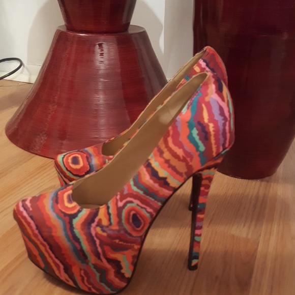 Liliana women platform pumps rainbow - Picture 5 of 8